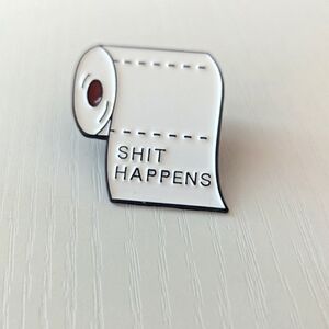 Humorous Toilet Paper Enamel Pin